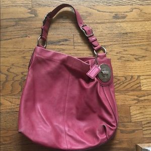 Vintage Pink Leather Coach Purse